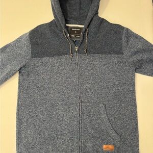 Quiksilver Men's Blue Zip-Up Hoodie